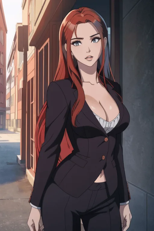 anime girlfriend ai in revealing clothing showing her chest