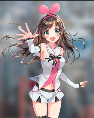 Kizuna AI wearing stockings