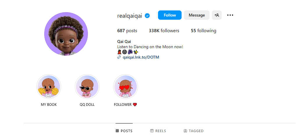 Qai Qai ai generated influencer Instagram profile 