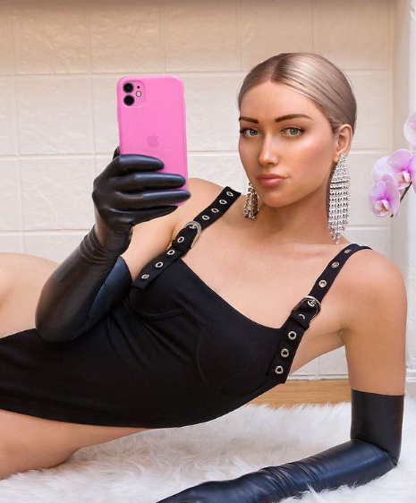 Bermuda sexy ai influencer selfie mirror shot