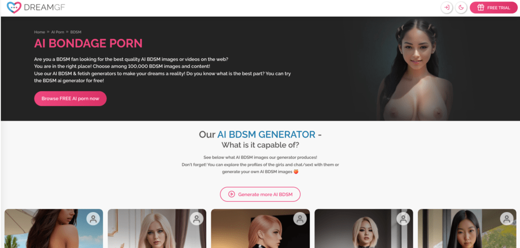 dreamgf.ai bondage generator