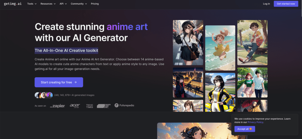 getimg.ai AI anime generator