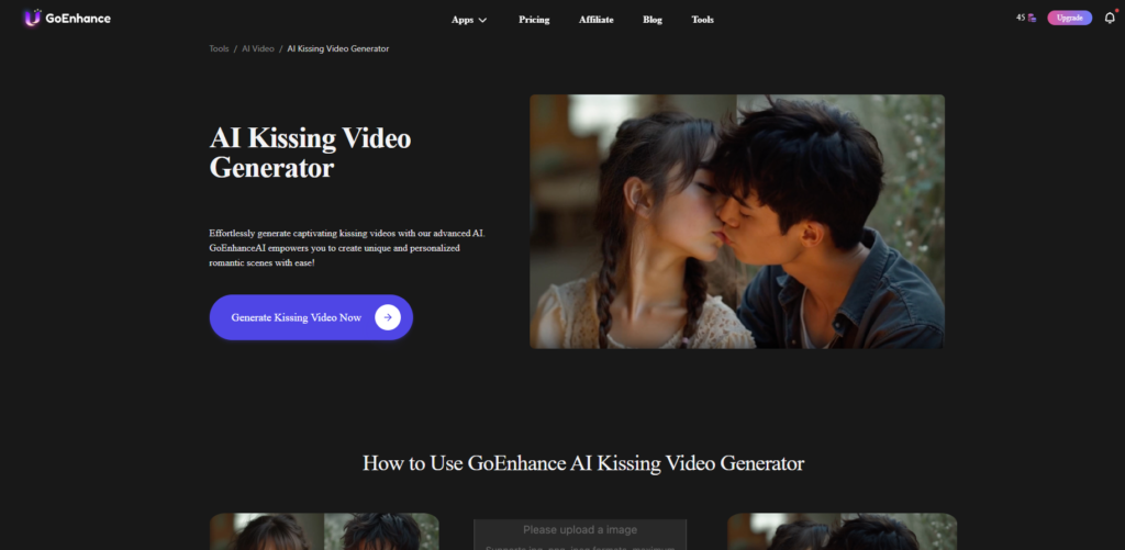 go enhance ai kissing generator