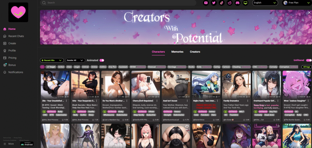 AI anime girlfriend generator crushon ai
