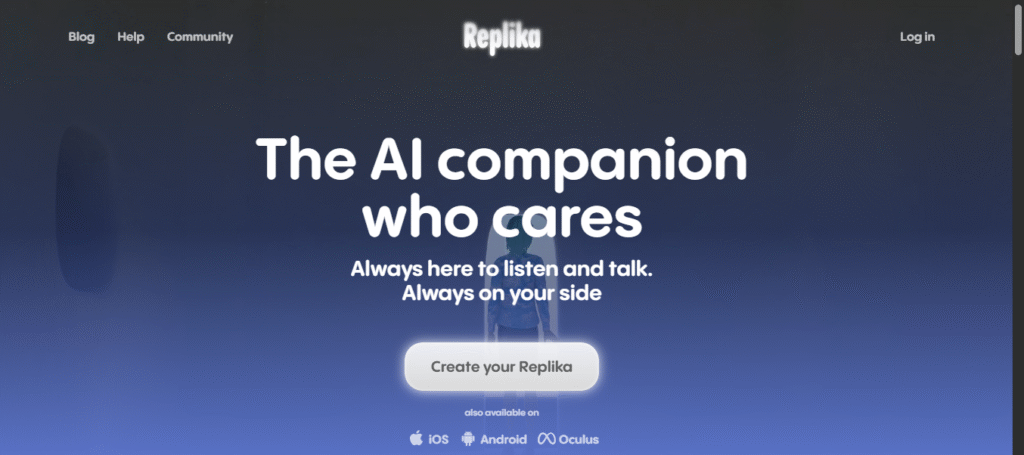 User interface of Replika for the creation of AI-generated fetish world