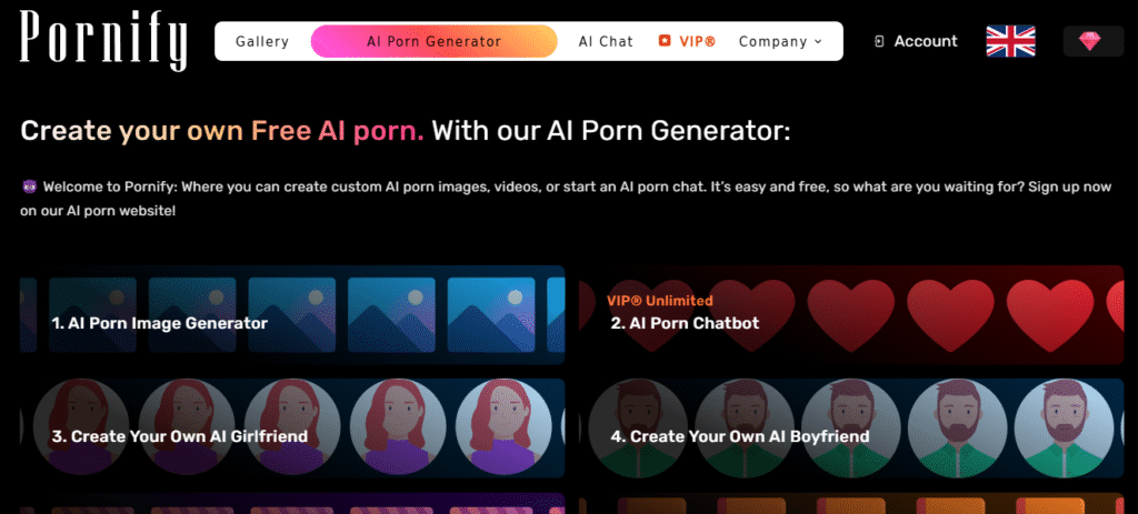Pornify as an AI porn video generators